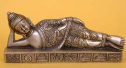 Metal Reclining Buddha Statue