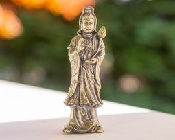 Kuan Yin Figurine in Metal