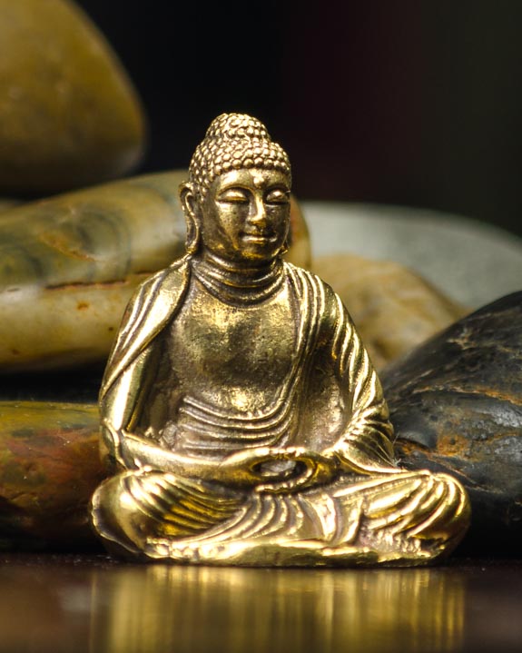 Cucumber cap Diplomacy Japanese Buddha Figurine, Meditation Style: The Buddha Garden