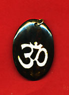 Om Pendant, Black Resin