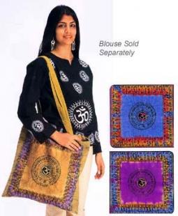 Om Symbol Shoulder Bags, Tie Dye Design