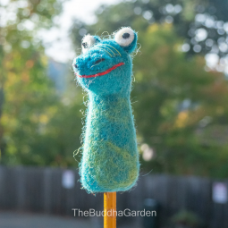 Green Dragon Felt Finger Puppet