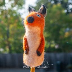 Red Fox Felt Finger Puppet