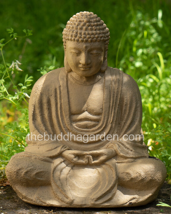 Lava Stone Garden Buddha Statue In, Buddha Garden Statues