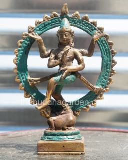Medium Dancing Shiva W/ Green Patina