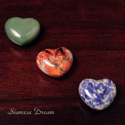 Heart Stones Made of Natural Crystals